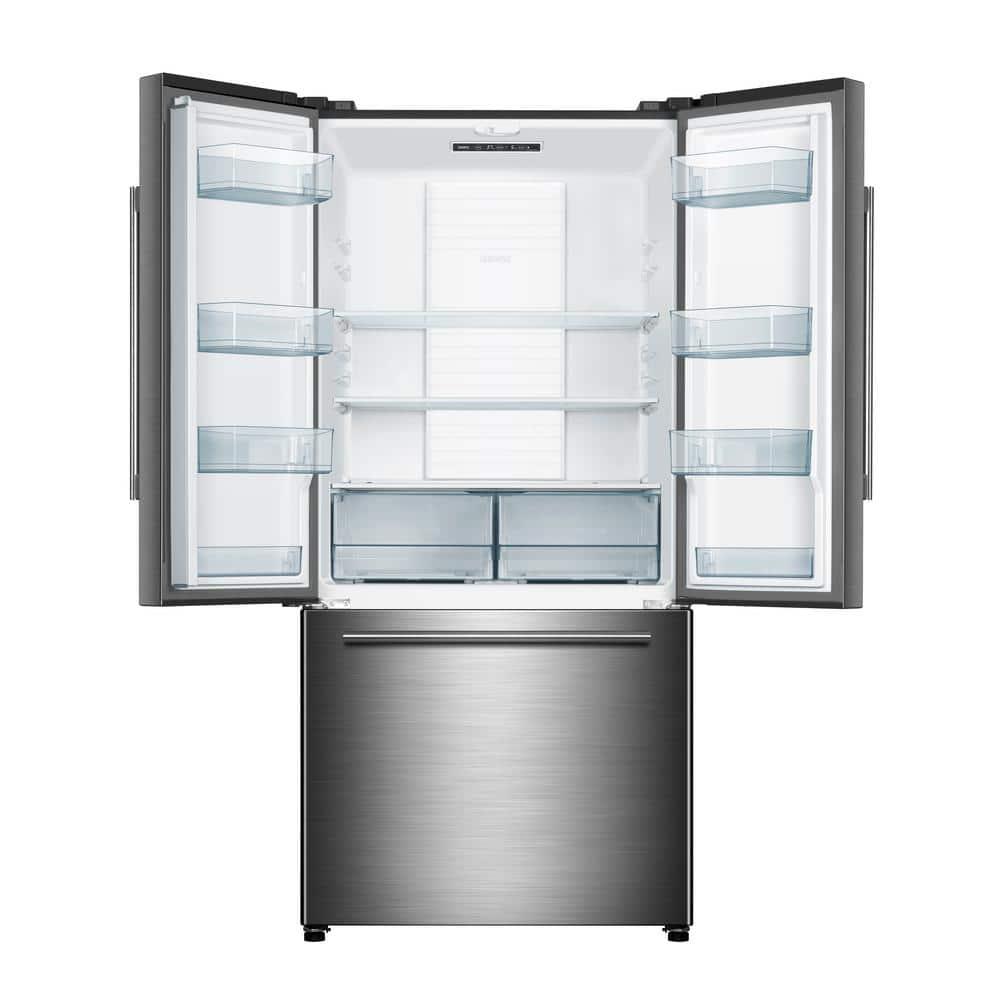 Galanz 18-Cu. ft Counter Depth 3-Door French Door Refrigerator, Stainless