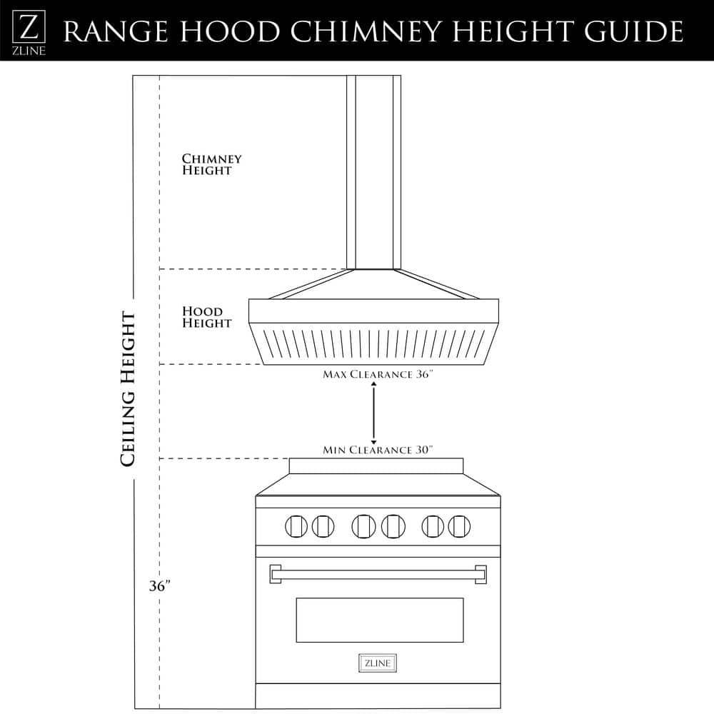 ZLINE ZLINE 36 in. Convertible Vent Isl& Mount Range Hood in Stainless Steel & Glass (GL14i-36)