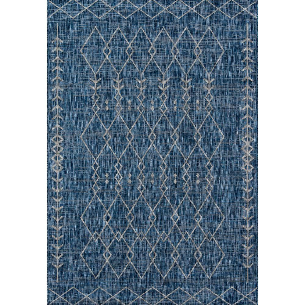 Momeni Villa Monaco Blue/Gray Indoor/Outdoor Rug