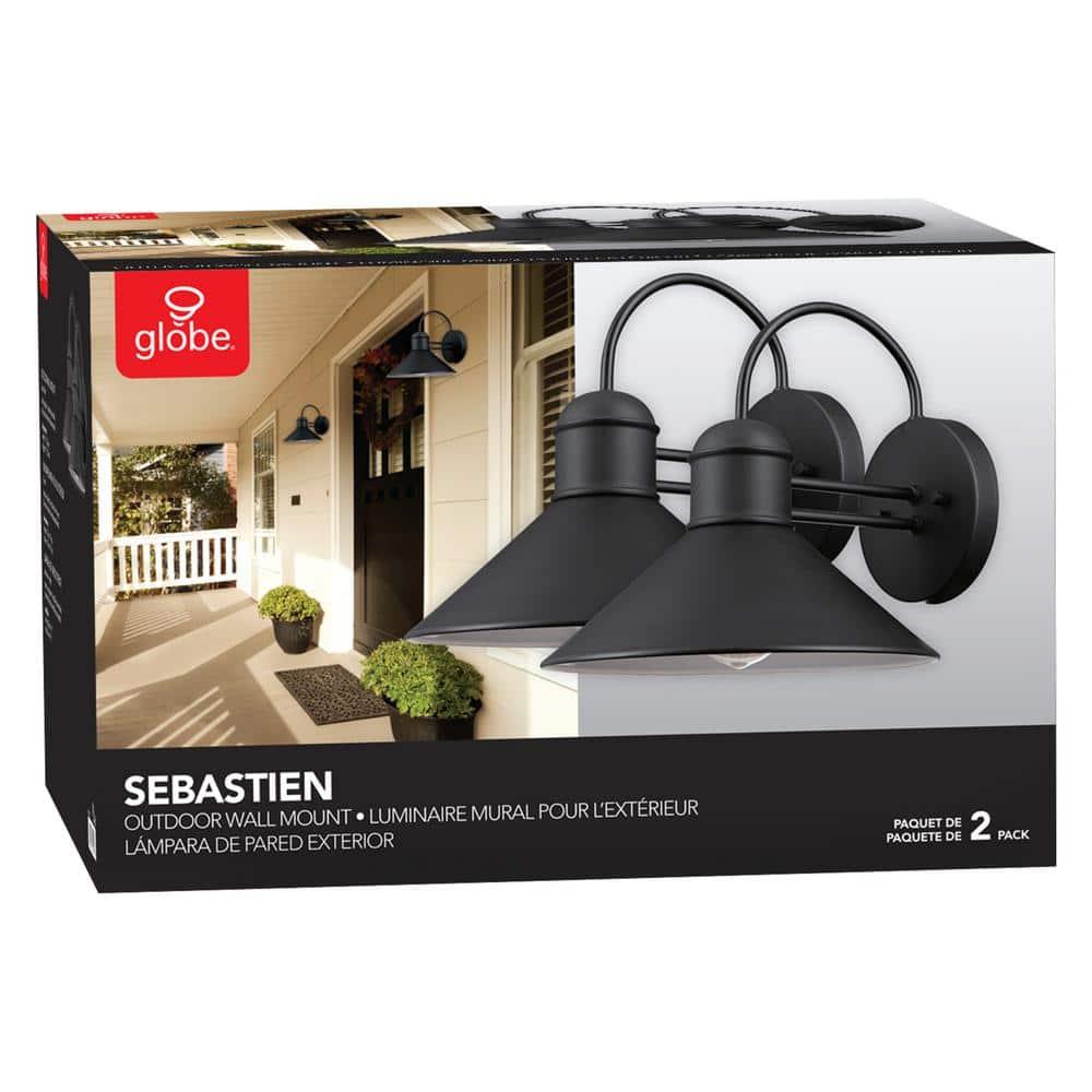Globe Electric Sebastien 1-Light Matte Black Wall Sconce