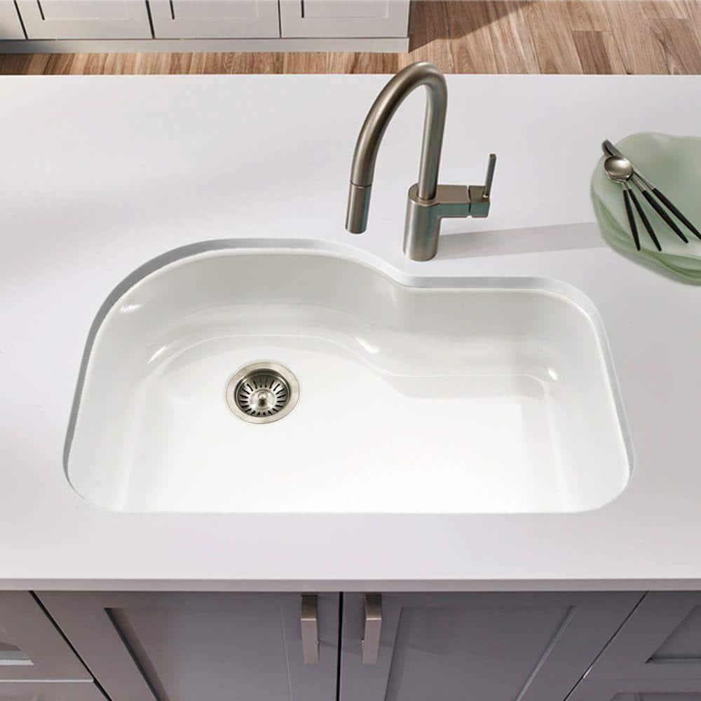 Porcela 31.25'' L Undermount Single Bowl Stainless Steel Kitchen Sink