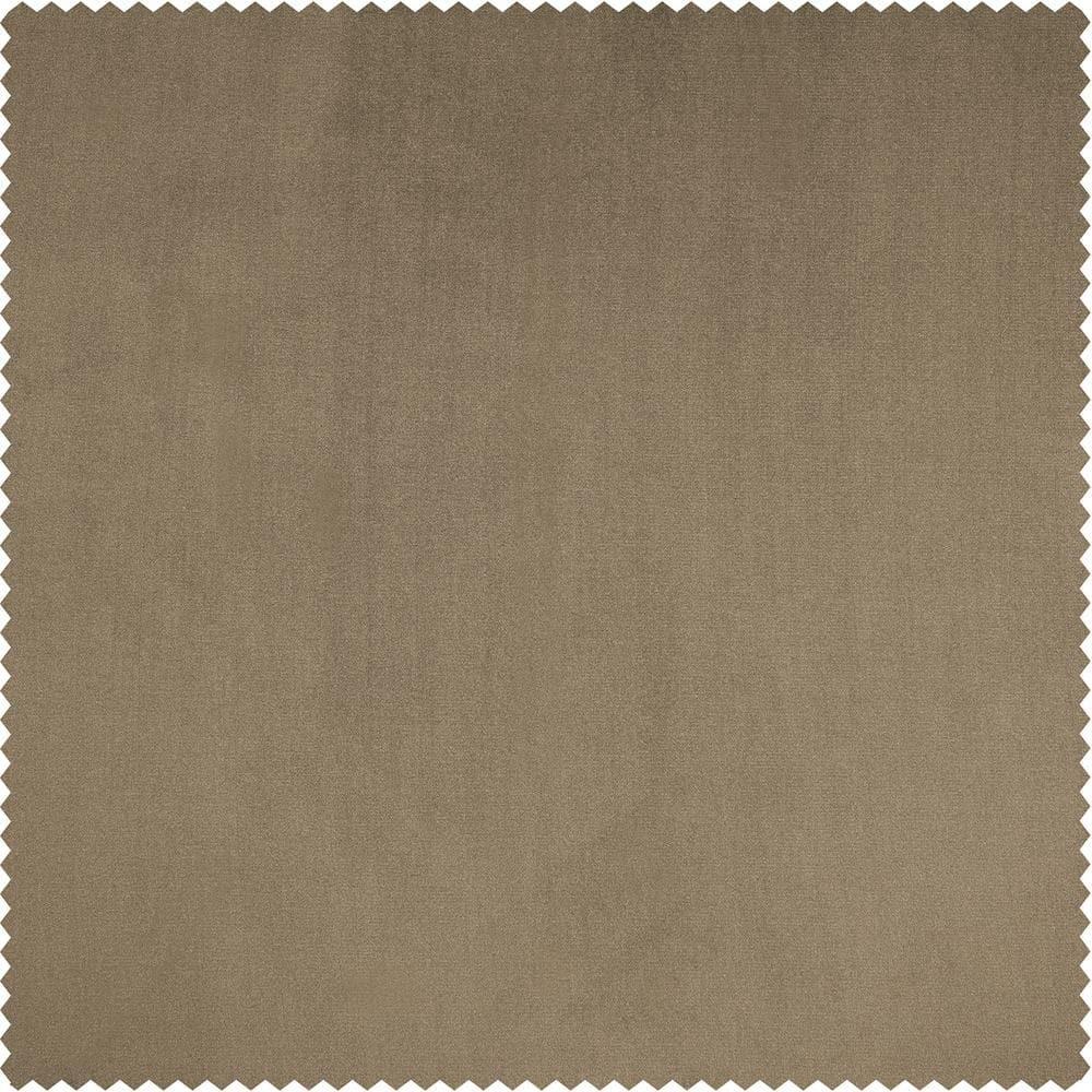 Half Price Drapes Museum Taupe Heritage Plush Velvet Room Darkening Curtains (1 Panel), 50W X 120L