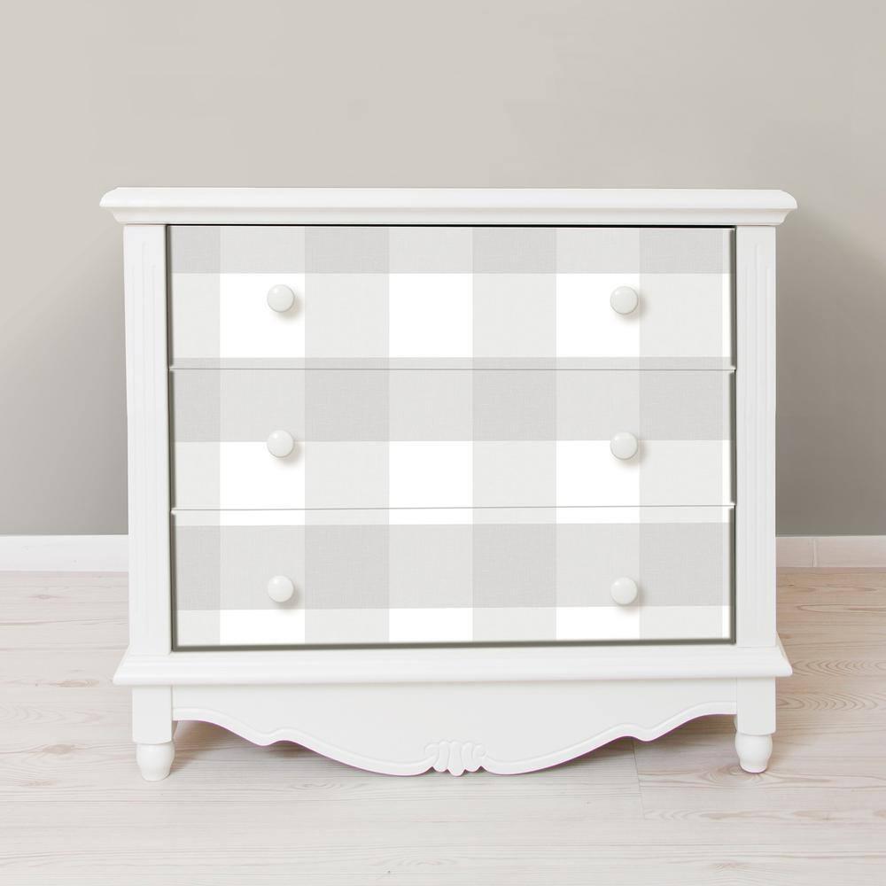 NuWallpaper Farmhouse Plaid Peel & Stick Wallpaper: Removable Vinyl, Self-Adhesive, Washable, Classic Gray Pattern, 30.75 Sq Ft Coverage