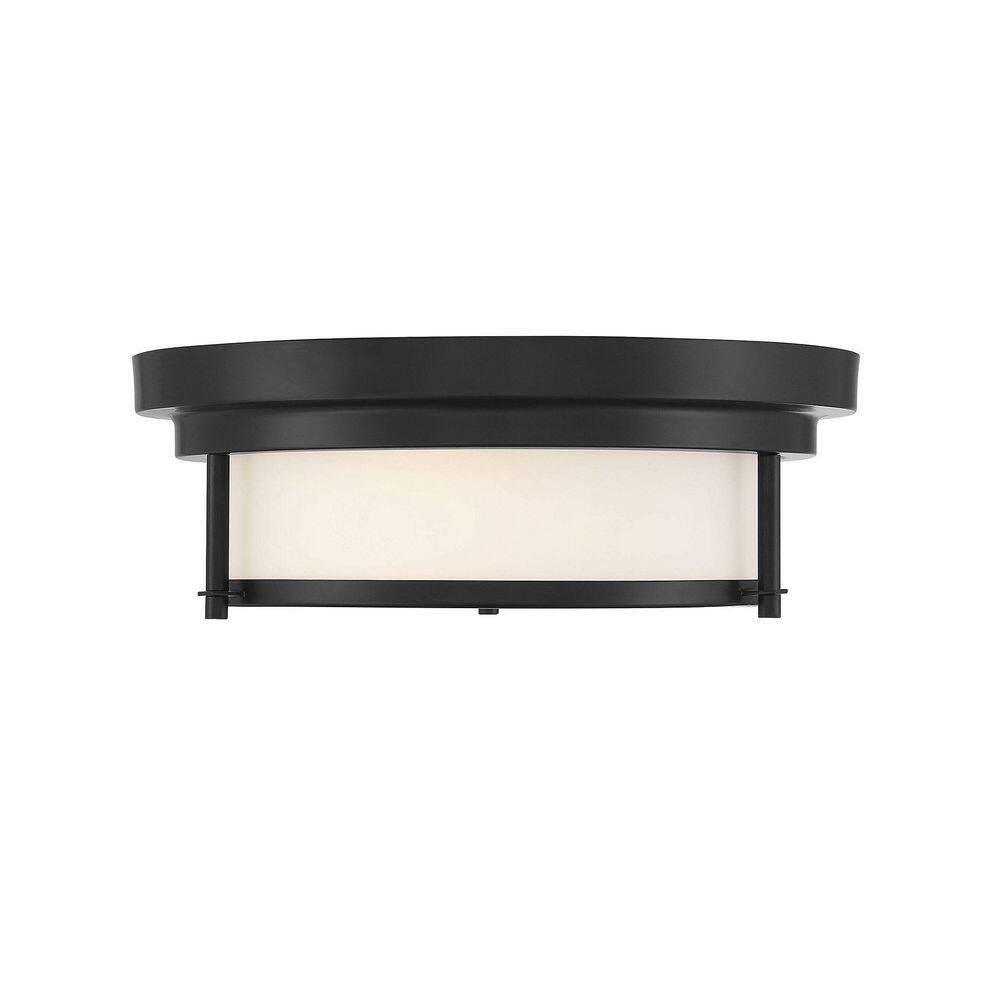 Trade Winds Lighting 2-Light Ceiling Light In Matte Black