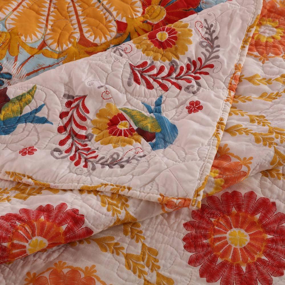 Barefoot Bungalow Topanga Floral Reversible Quilt Set