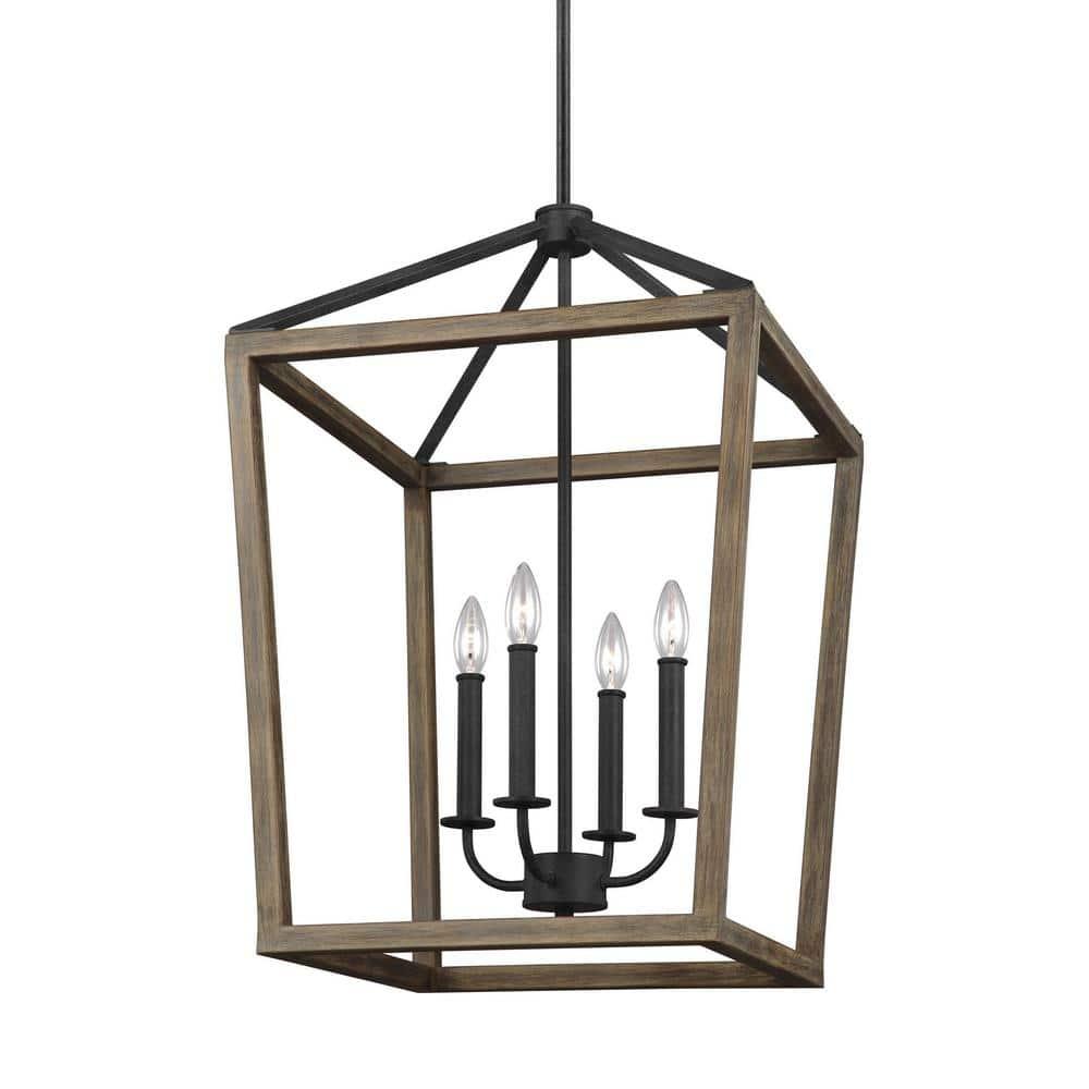 Buford Wood & Iron Chandelier (12"-26")