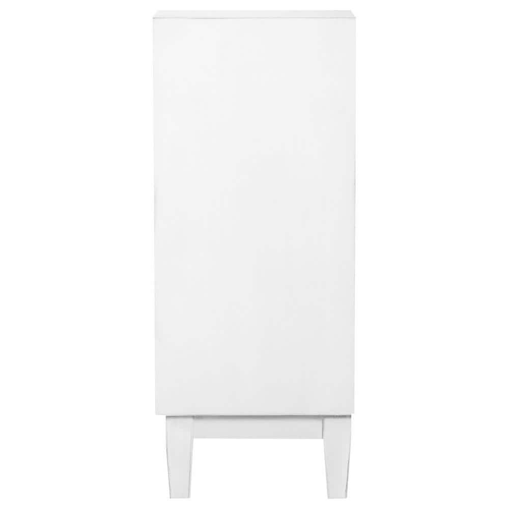 Coaster Contemporary Wood Rectangular 2-Door Accent Cabinet in White