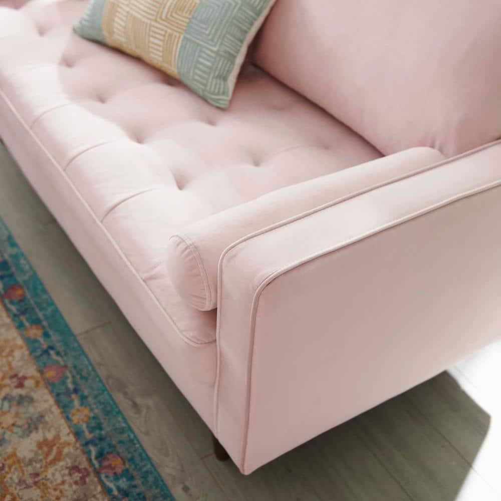 Valour Performance Velvet Loveseat Pink