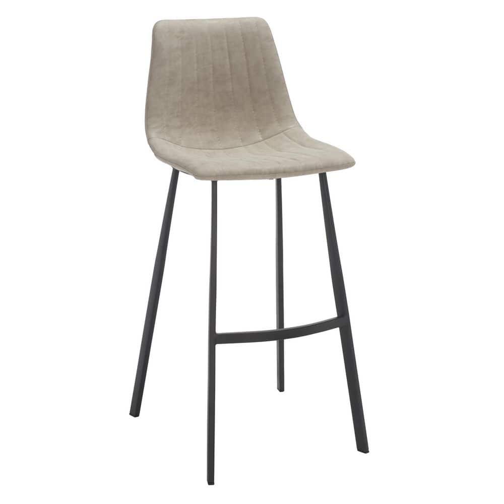 Rhyatte Bar Stool  - BST3018 - Stone/Black - Safavieh