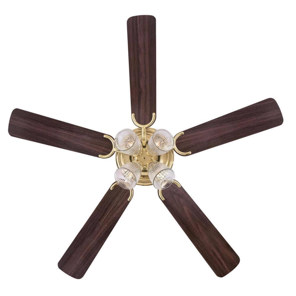 Westinghouse Contempra IV 52 in. Polished Brass Brown LED Indoor Ceiling Fan