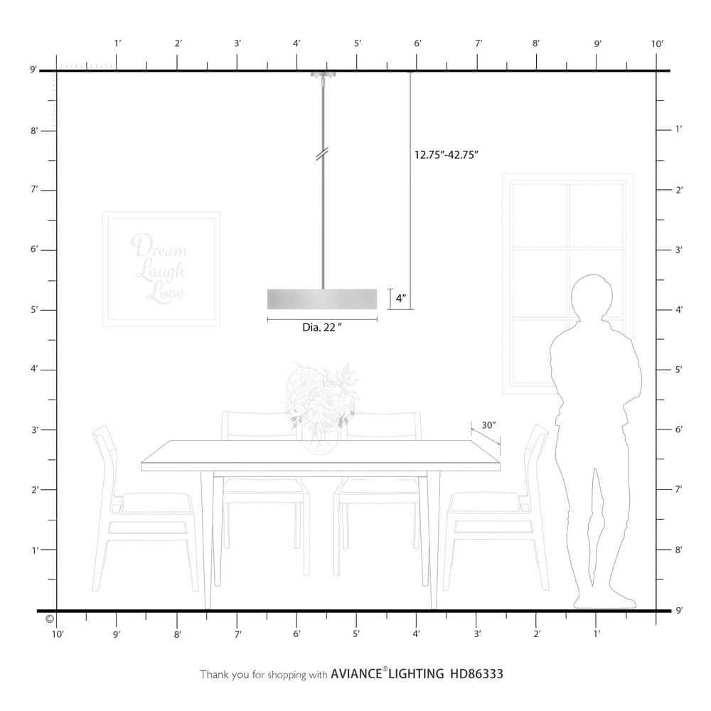 Livex Lighting Elmhurst 4 - Light Pendant in Black