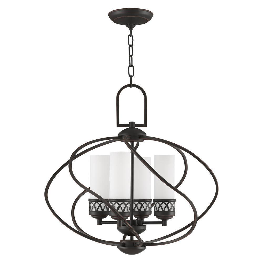 Livex Lighting Westfield 4 - Light Chandelier in Olde Bronze