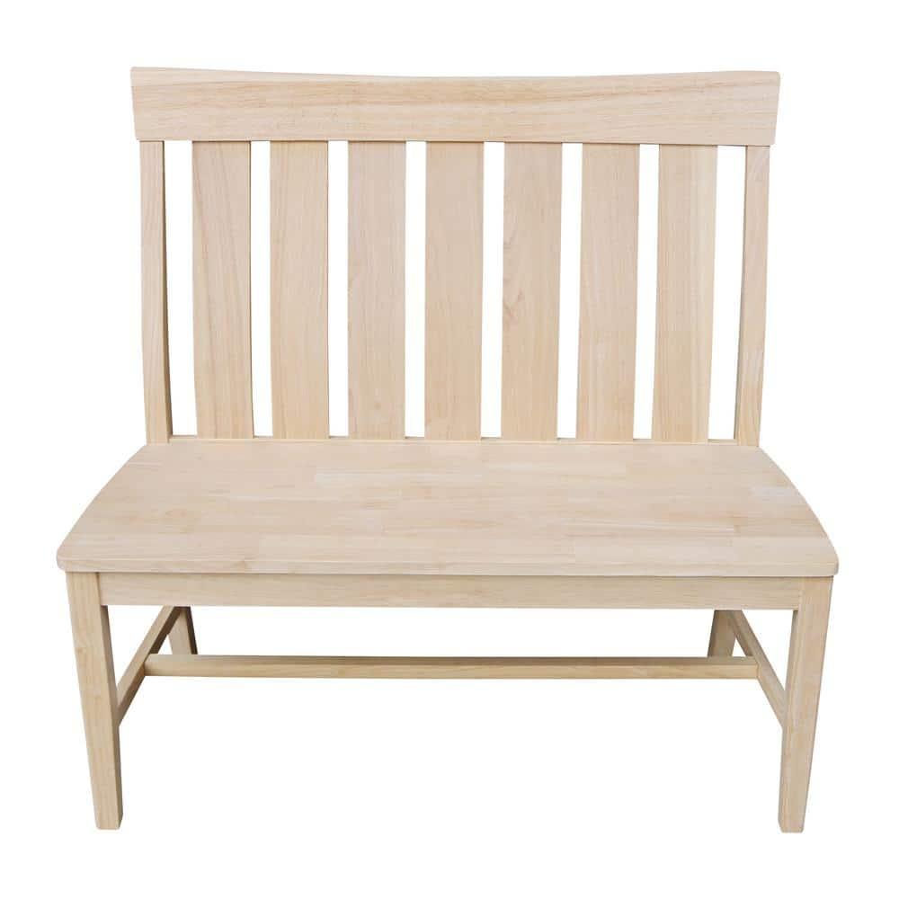 Ava Solid Wood Bench - Unfinished