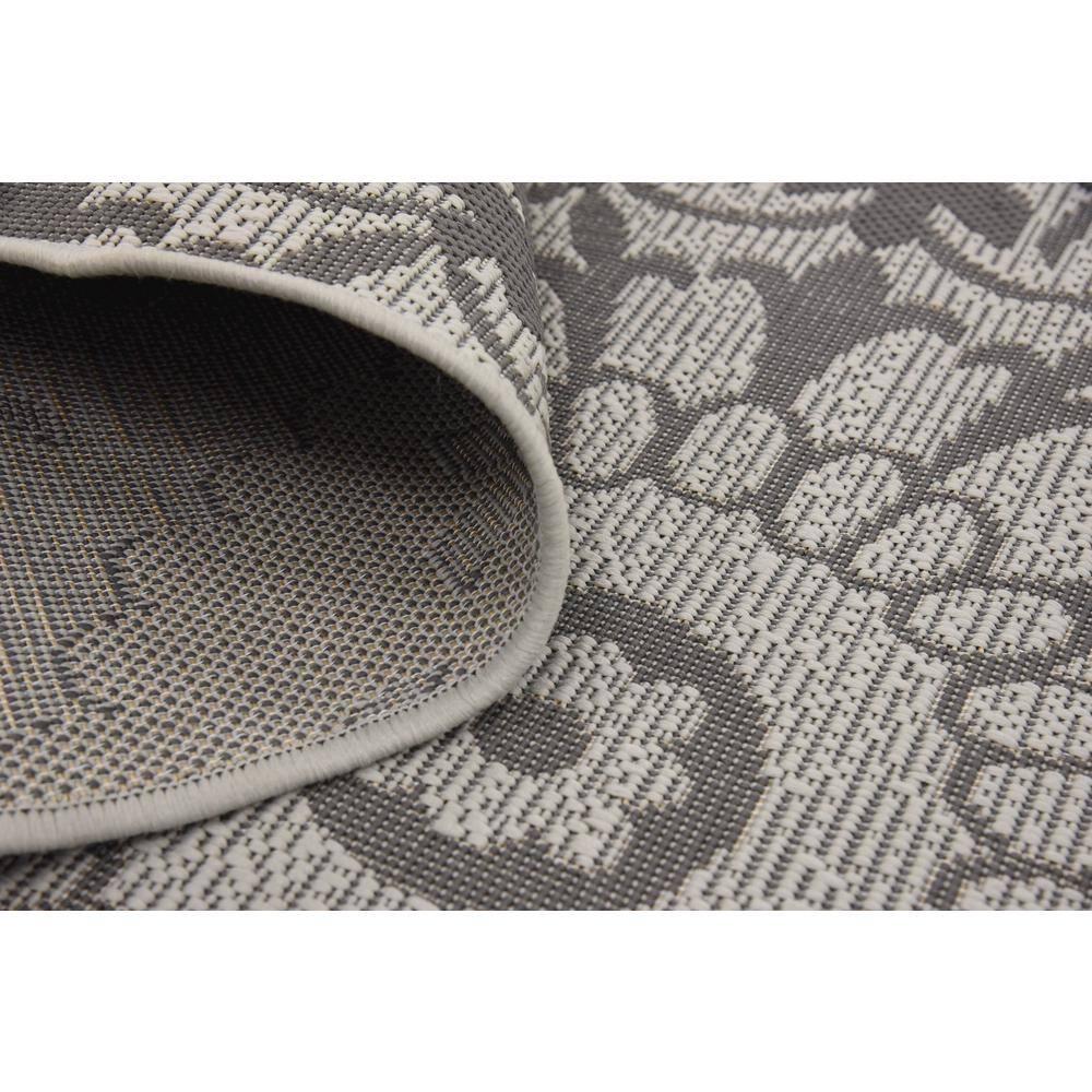 Unique Loom Outdoor Botanical Collection Area Rug - Medallion (9'  x 12' Rectangle Gray/Silver)