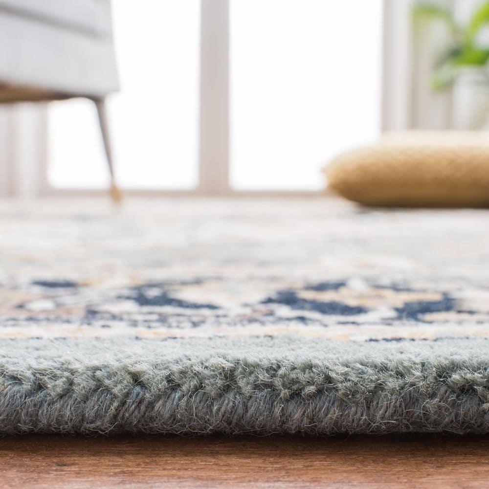 Heritage HG625 Handmade Area Rug - 8'x8' - Grey/Green - Safavieh