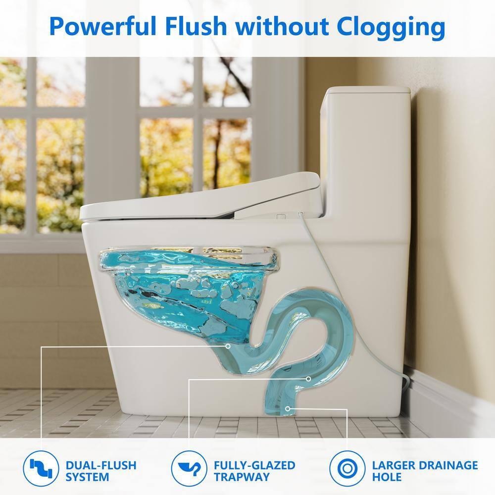 Casta Diva CD-Y020 Bidet Toilet Combo, Heated Seat, Warm Dryer, 1.0/1.6 GPF Power Dual Flush and MAP 1000g