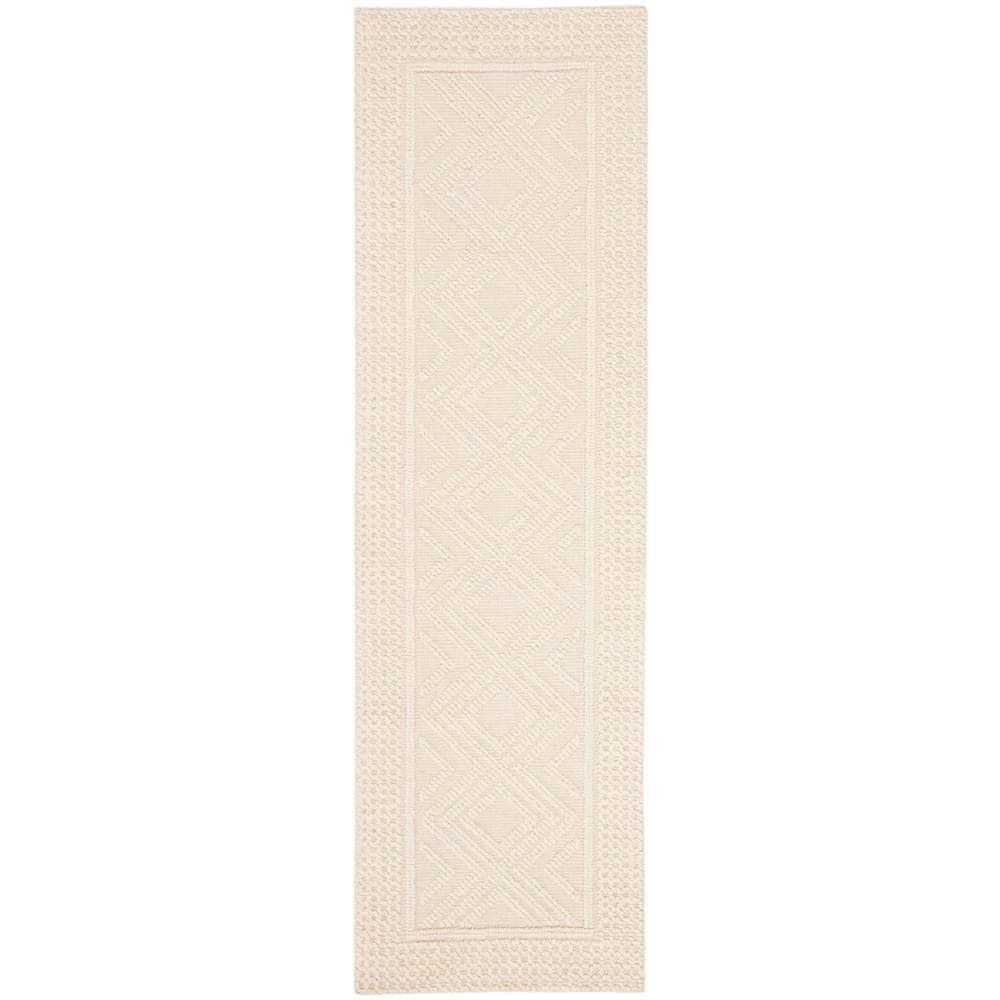 Vermont VRM212 Hand Woven Indoor Runner Rug - Ivory - 2'3"x14' - Safavieh