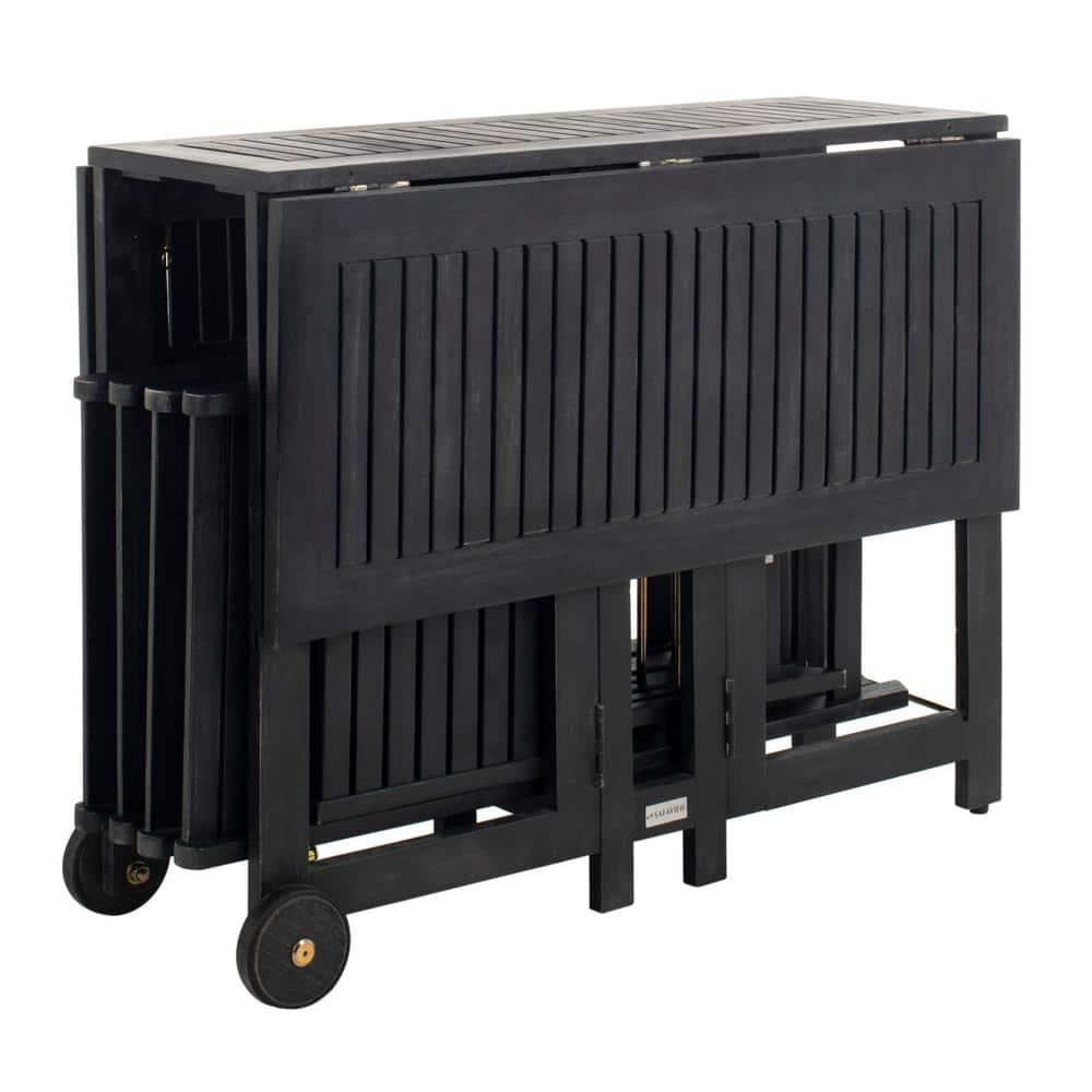 Arvin Table And 4 Chairs - Outdoor - PAT7001 - Black - Safavieh