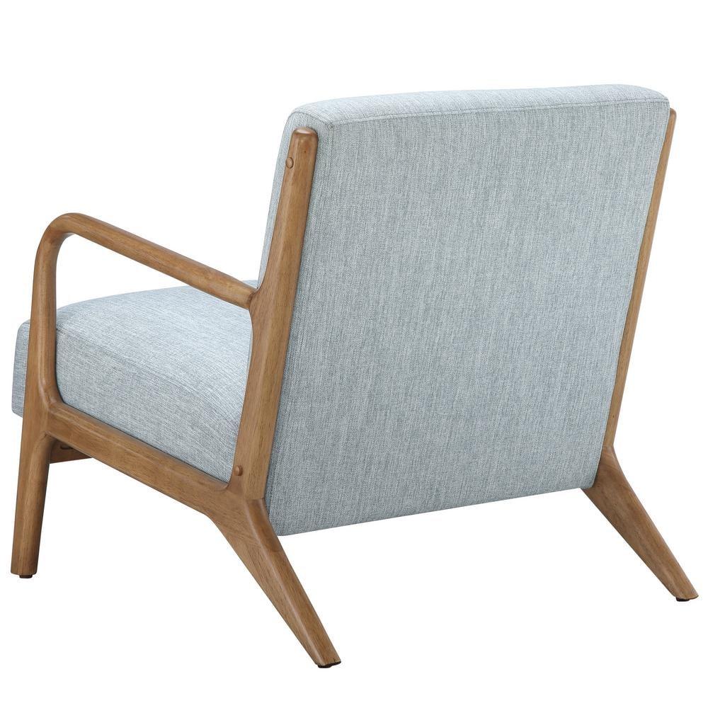 Ink+Ivy Novak Lounge Chair Light Blue: Upholstered Polyester, Rubberwood Frame, 300lb Capacity