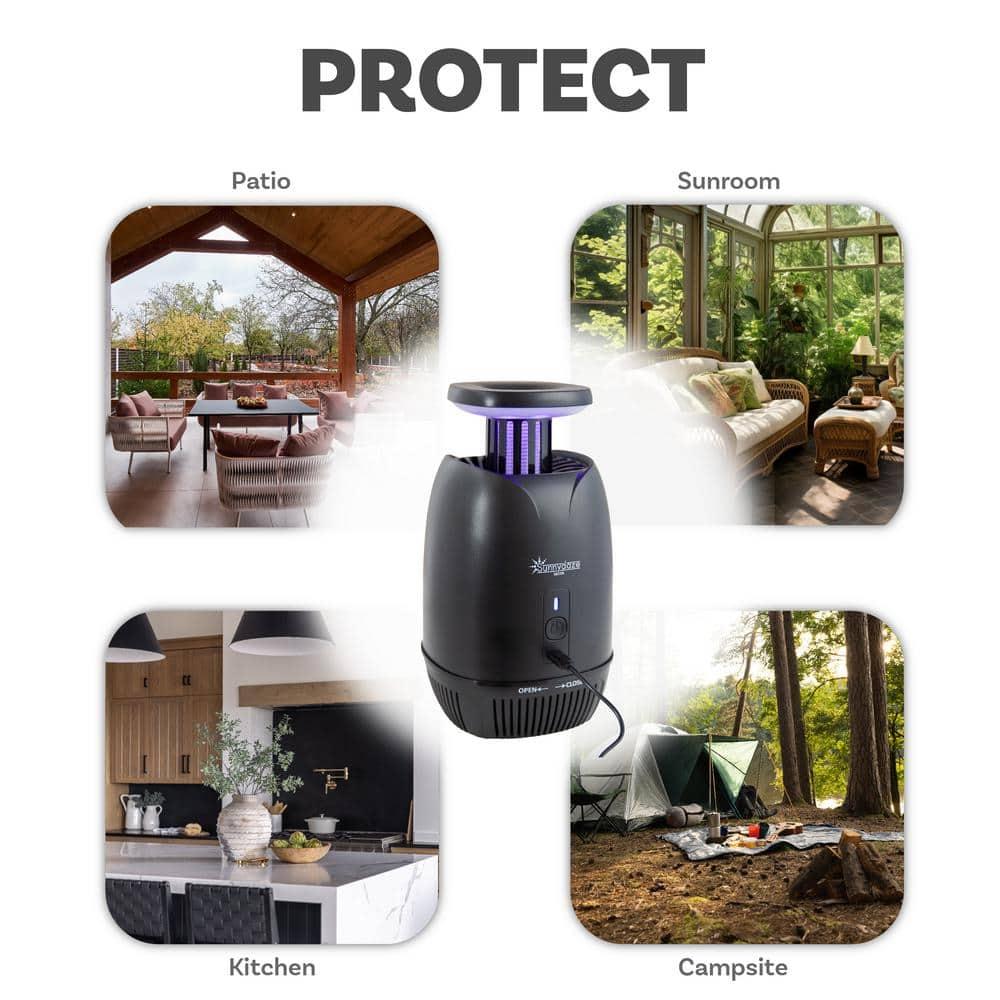 SunnyDaze Decor Tabletop Bug Zapper with Violet Light and Built-In Fan