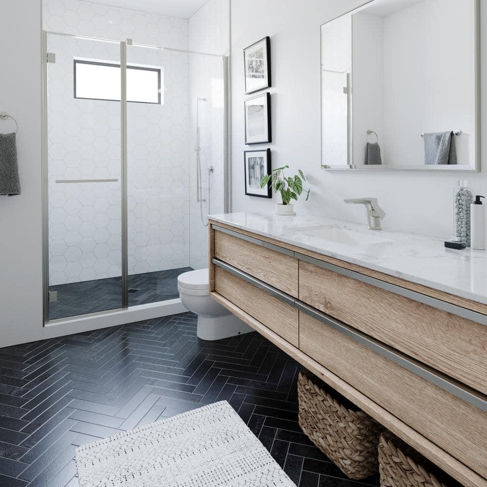 Novatto NP-U193902 Novatto 18.25'' White Porcelain Rectangular Bathroom Sink with Overflow