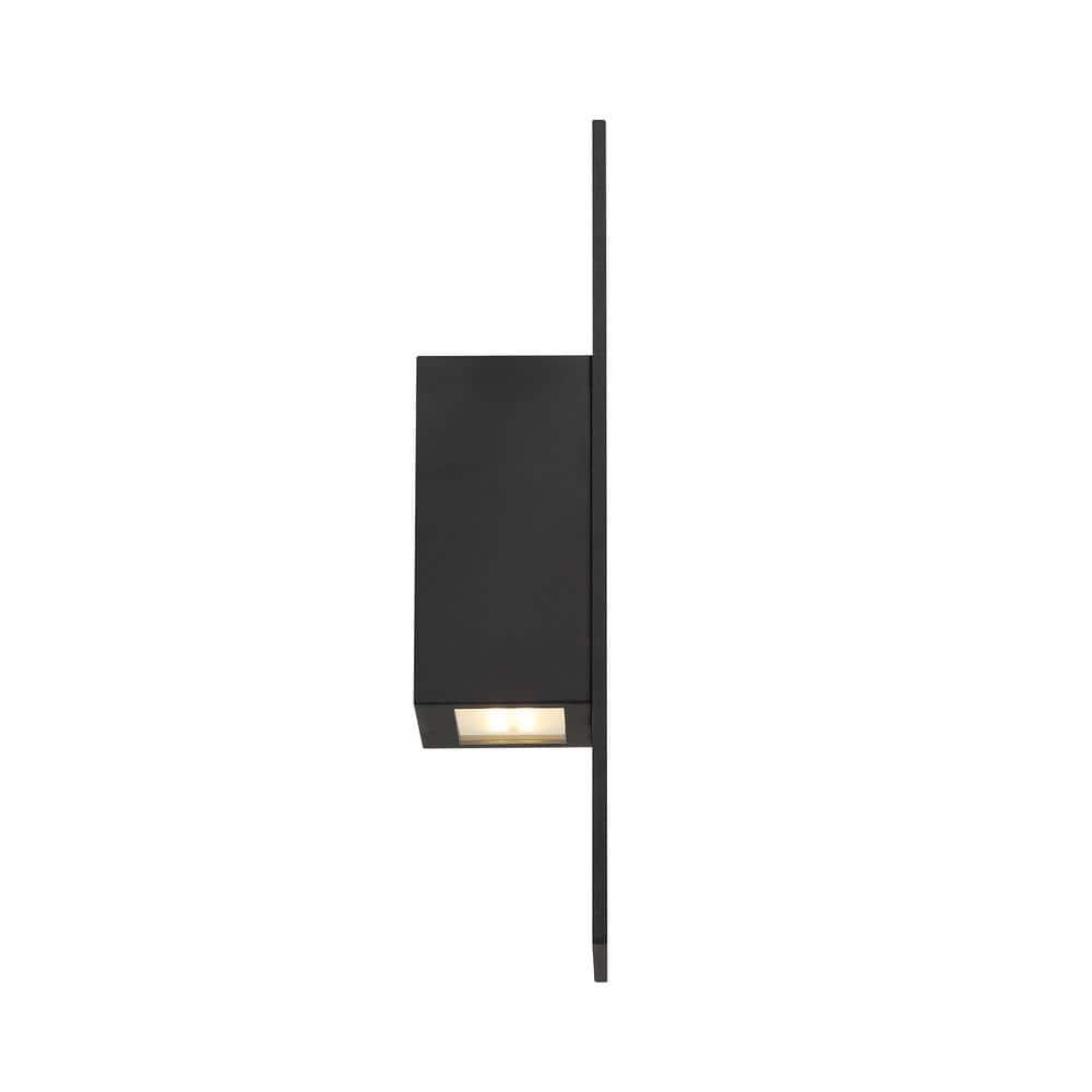 WAC Lighting Icon 14" 2-Light Aluminum Indoor and Outdoor Wall Light in Black