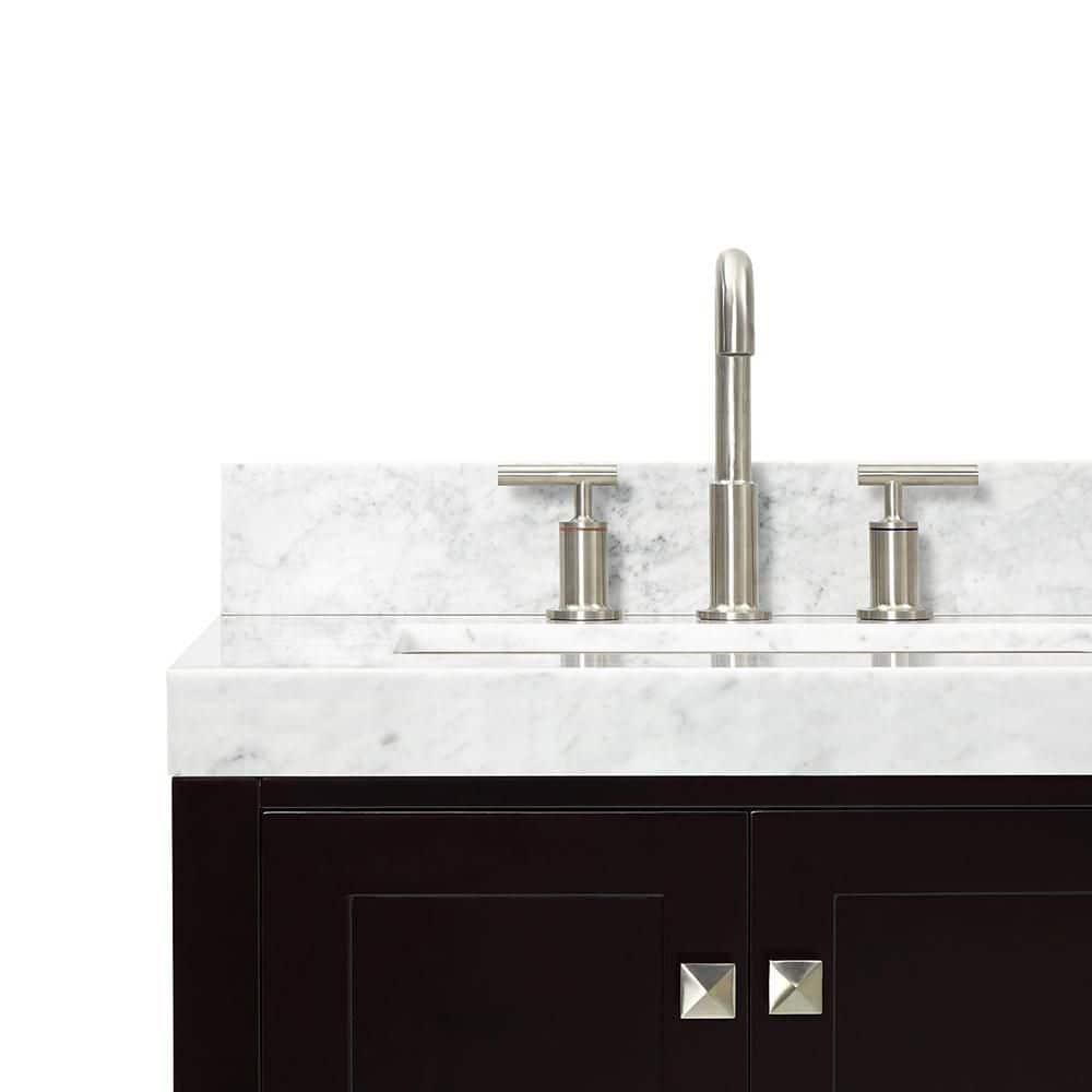 Cambridge Double Bathroom Vanity with Carrara Marble Top