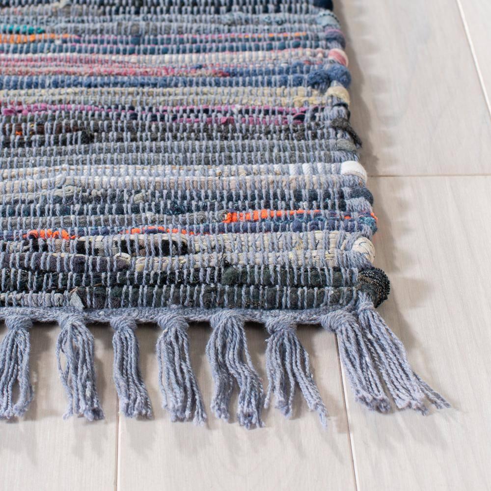 Rag Rug RAR121 Hand Woven Indoor Accent Rug - 2'6"x4' - Purple/Multi - Safavieh