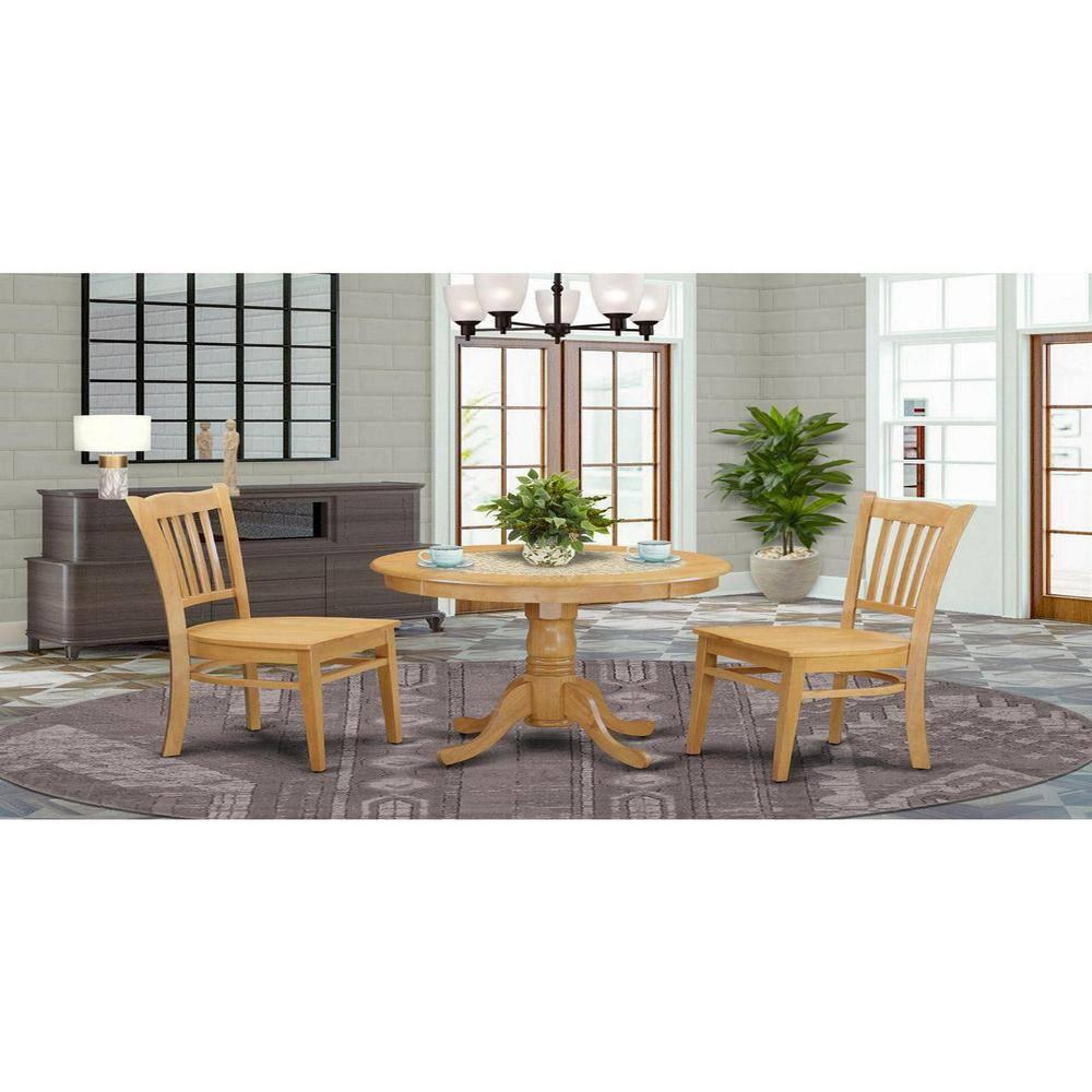 Kitchen Table & 2 Dining Room Chairs, Oak