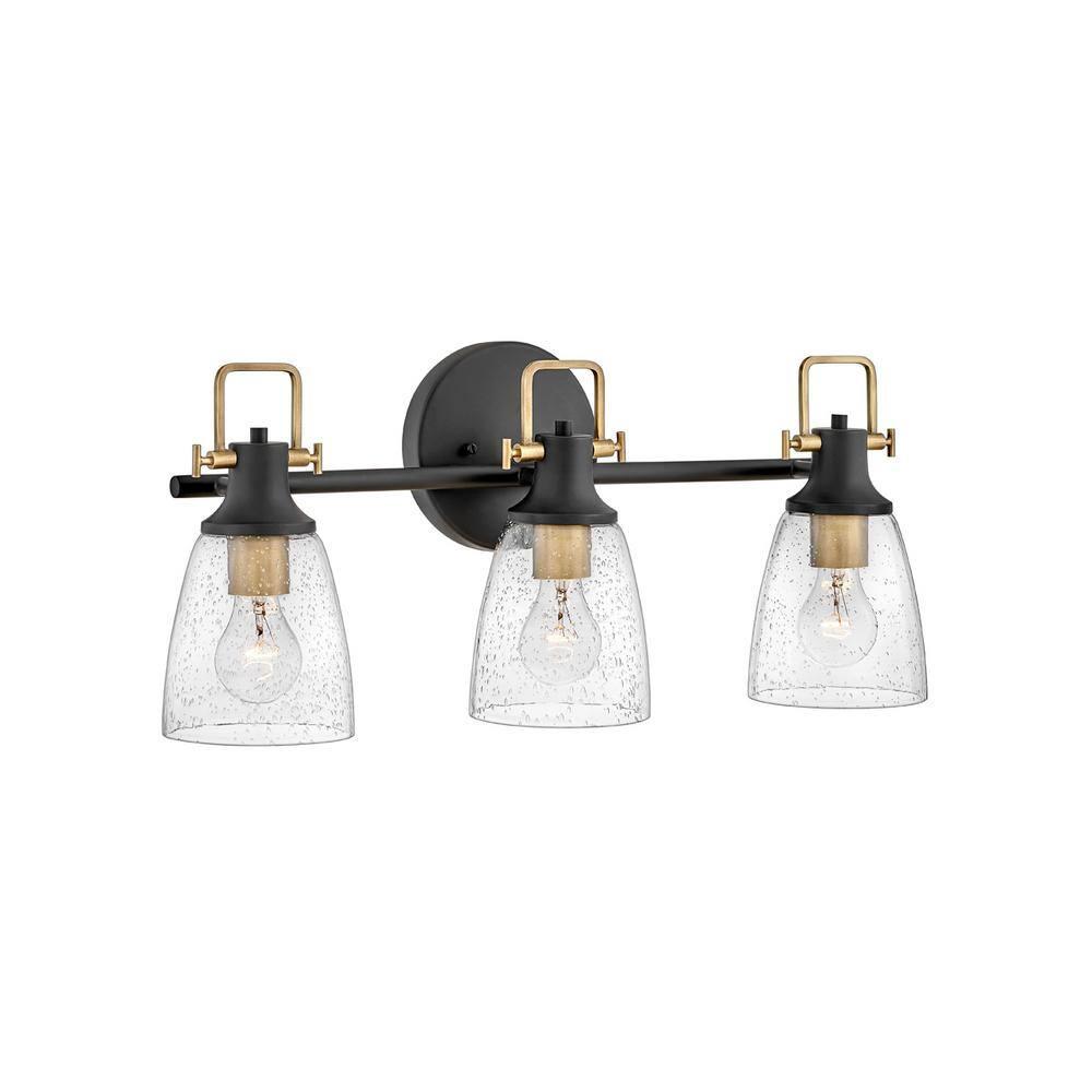 Easton 3-Light Dimmable Black Vanity light