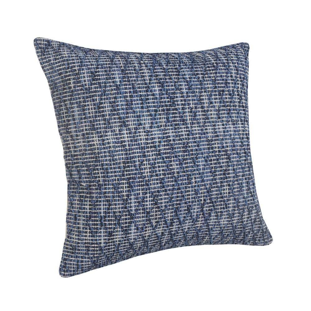 Elm & Oak Modern Traditional Blue Diamond Geometric Throw Pillow