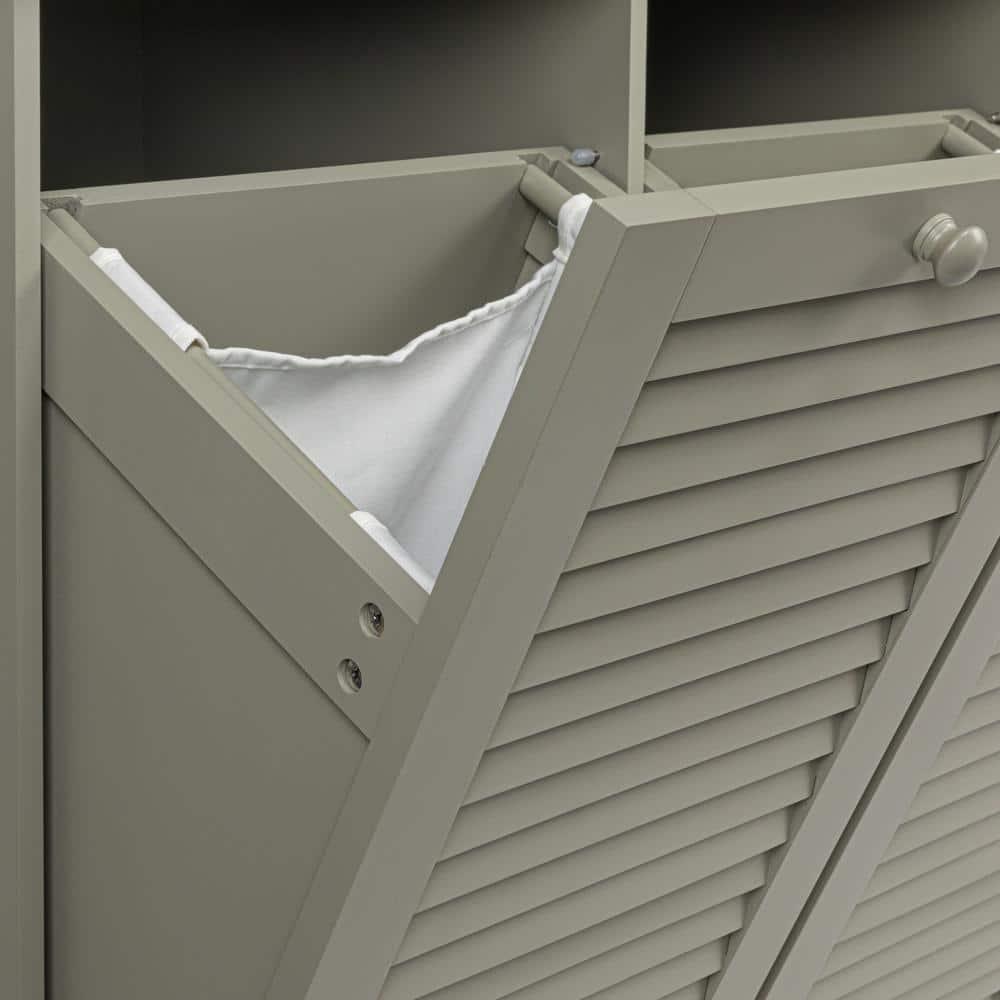 Household Essentials Tilt-out Cabinet Laundry Sorter with Shutter Front