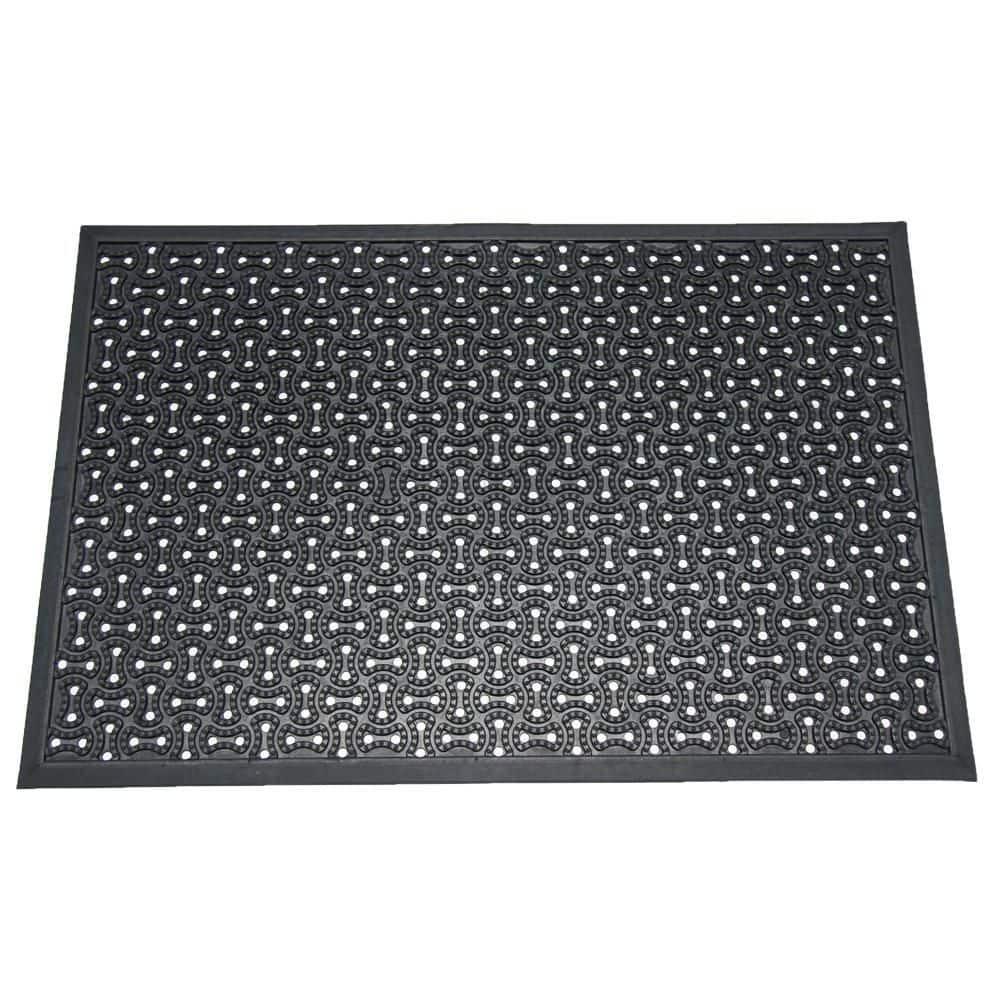 Rubber-Cal, Inc. Rubber-Cal "Dura-Scraper Drainage" Commercial Door Mat - Black