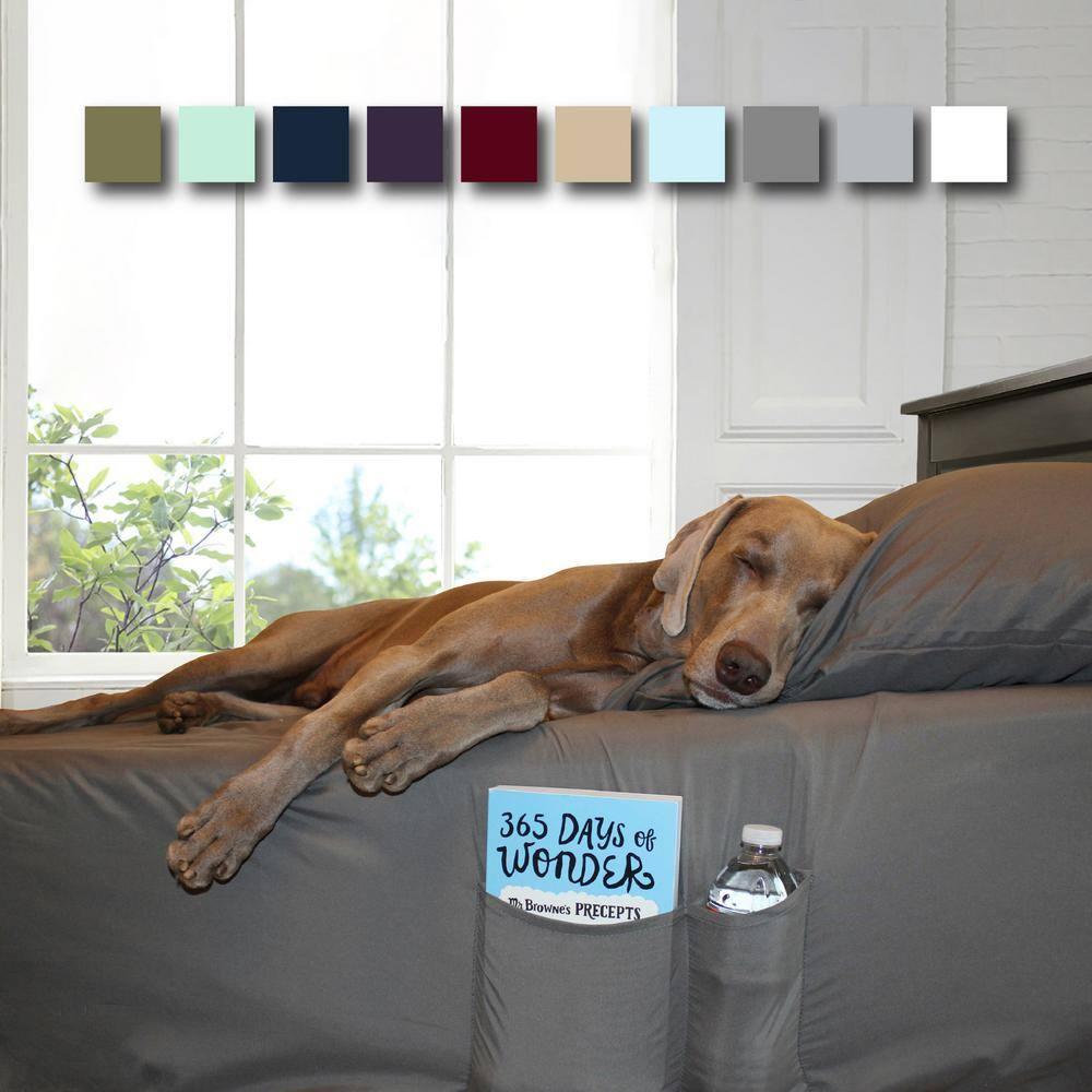 Cathay Home, Inc 1800 Series Smart Storage Pocket Microfiber Sheet Set