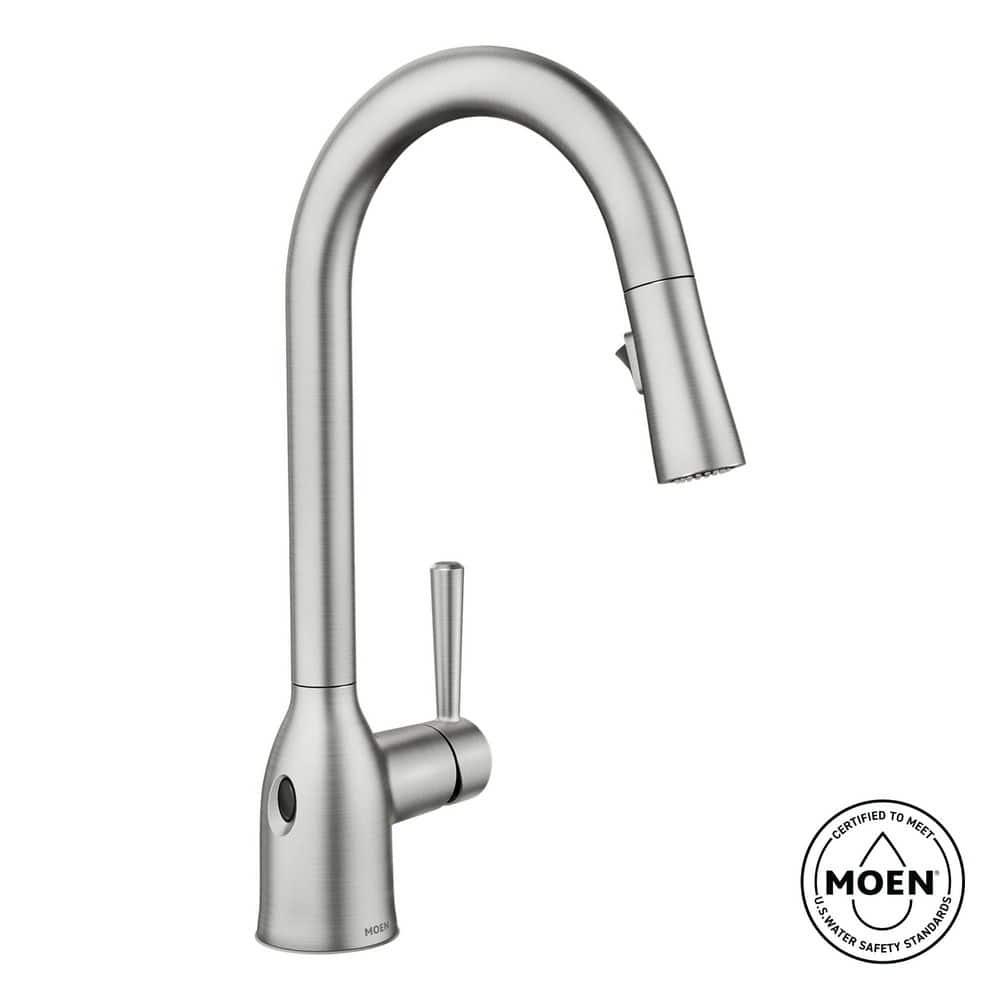 Moen Adler MotionSense Wave Single Handle Pulldown Kitchen Faucet with Power Clean Technology