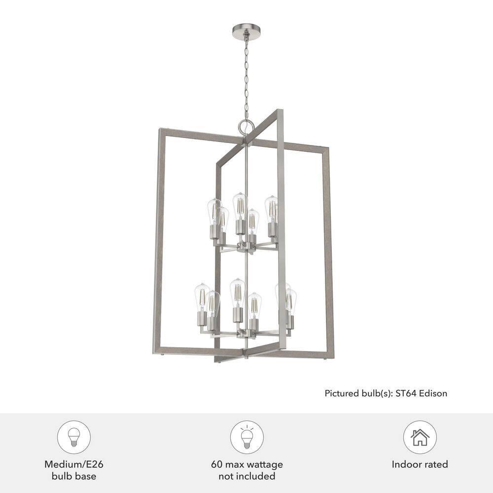 Woodburn 12 Light 30.5 Inch Foyer Pendant Ceiling Light Fixture