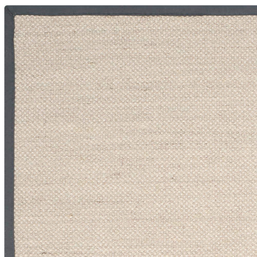 Natural Fiber NF143 Power Loomed Indoor Area Rug - Marble/Dark Grey - 9'x12' - Safavieh
