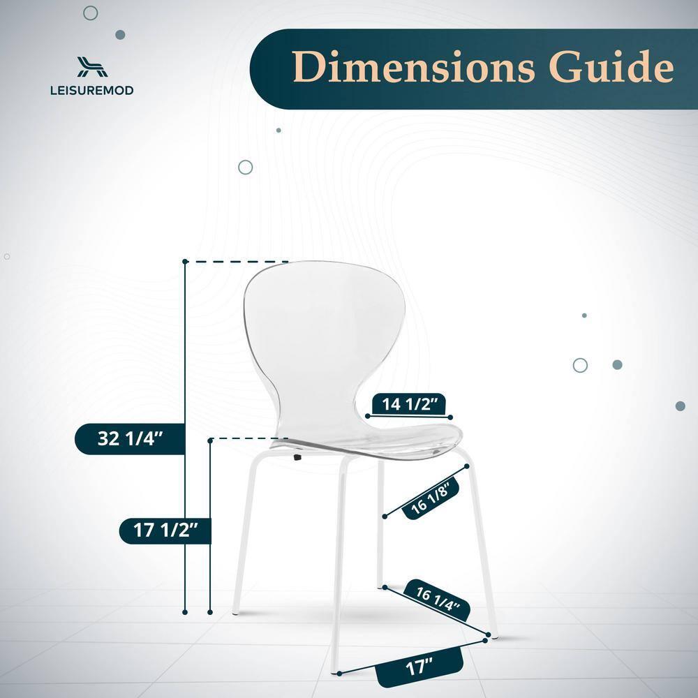 Ivy Bronx Edenfield Dining Chair with Curved Back and Waterfall Edge Seat White Powder-Coated Metal Legs