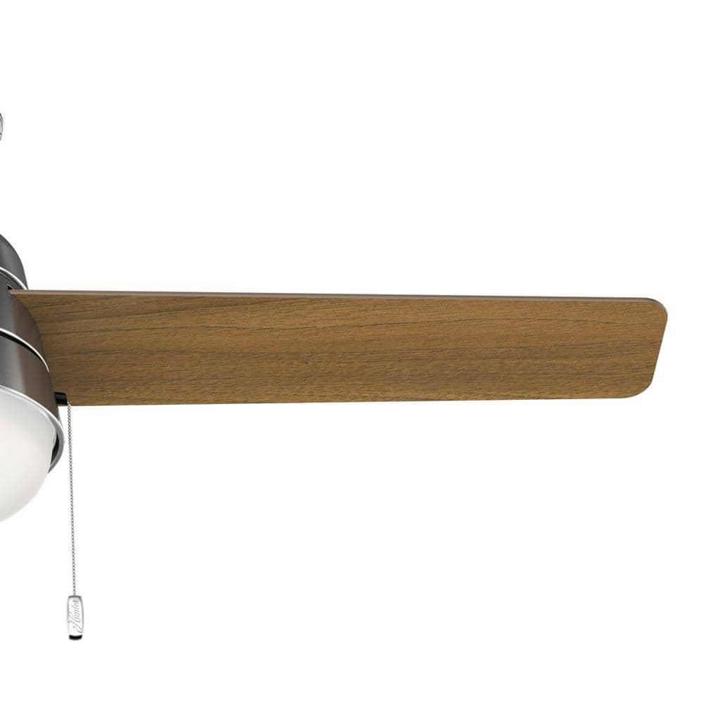 52" Aker 3 - Blade Indoor Standard Ceiling Fan with Pull Chain and Light Kit Included