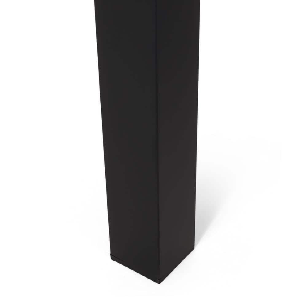 Combes Aluminum Outdoor Dining Table, Black