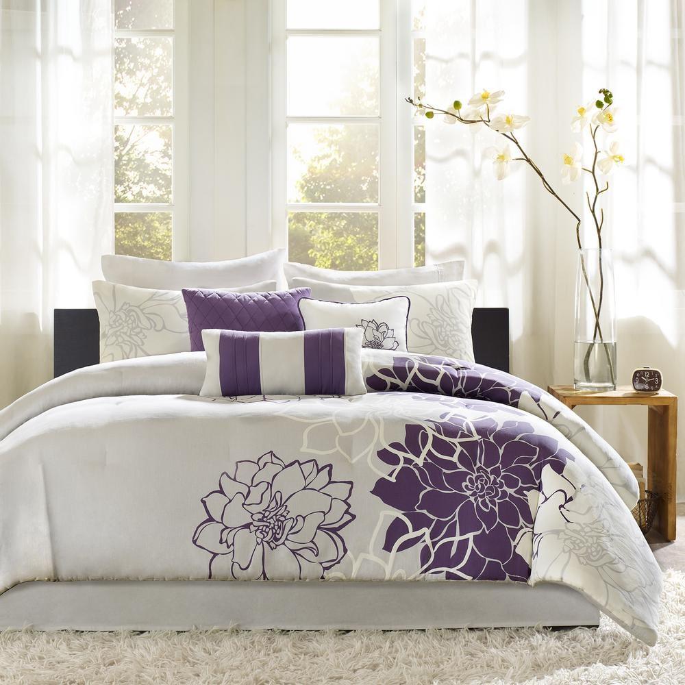 Madison Park Lola 7 Piece Floral Cotton Comforter Set
