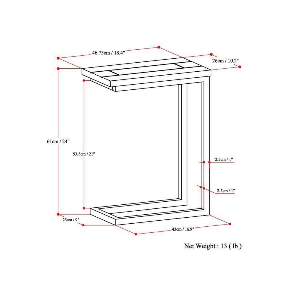 Simpli Home Skyler Solid Mango Wood C Side Table & Reviews | Wayfair