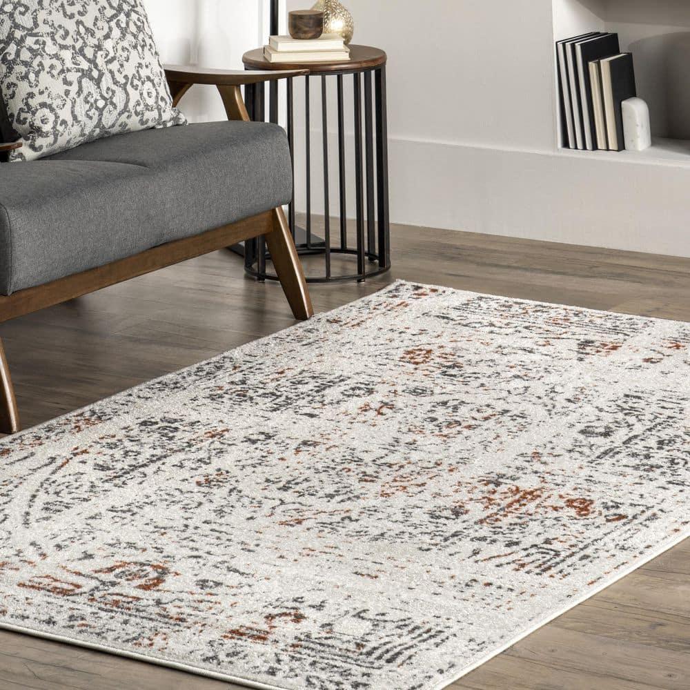 Nuloom Arlena Oriental/Persian 8x10 Indoor Area Rug for Living Room Bedroom Dining Room Kitchen, Red/Ivory