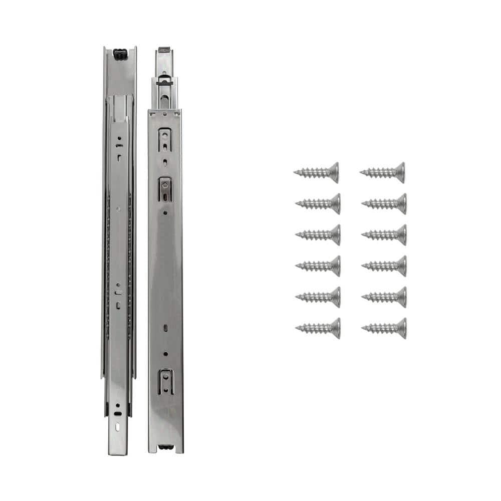 Drawer Slide Side Mount Full Extension Cadmium Finish