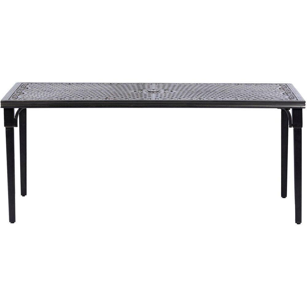 Hanover Brigantine Juego de Comedor Moderno para Exteriores de 7 Piezas / 4 Sillas con Cabestrillo, 2 Balancines Giratorios / Mesa con Tapa de 40'' x 70'' / Clima, Xido, Resistente a UV / Bronceado / BRIGDN7PCSW-2