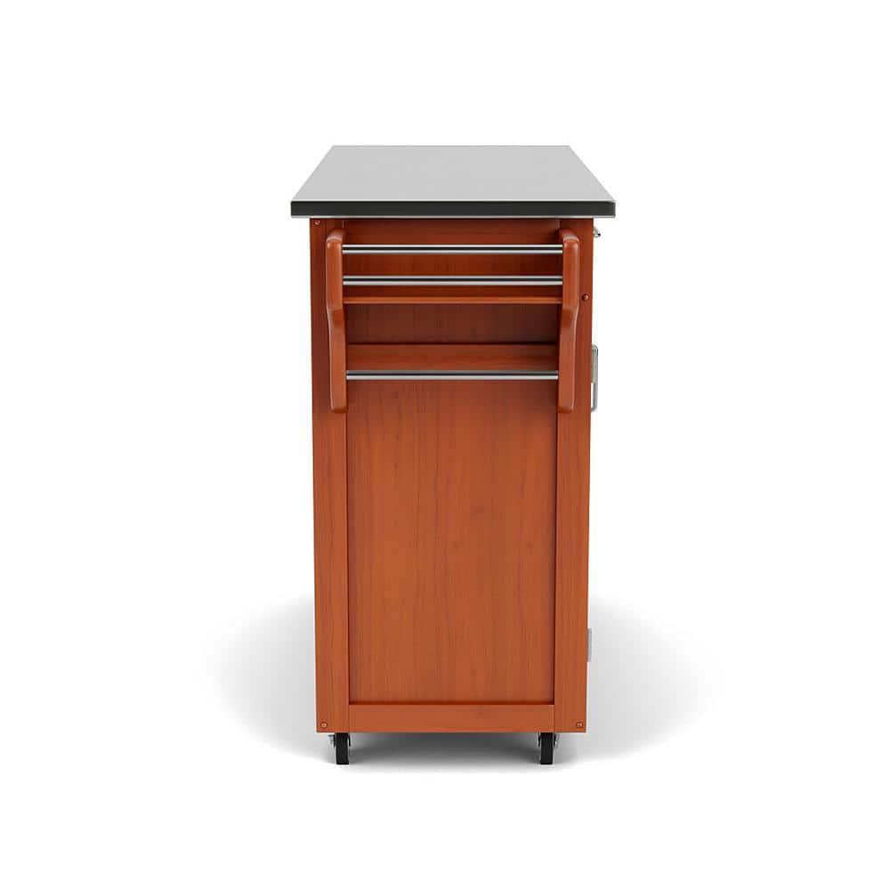 Homestyles Create-a-Cart Wood Rolling Kitchen Cart in Brown
