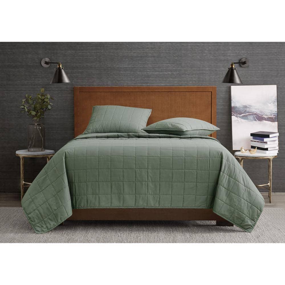 London Fog London Fog Garment Wash Solid Quilt Set