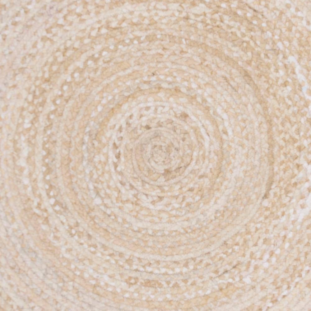 Braided BRD452 Hand Woven Indoor Area Rug - Beige - 5' Round - Safavieh