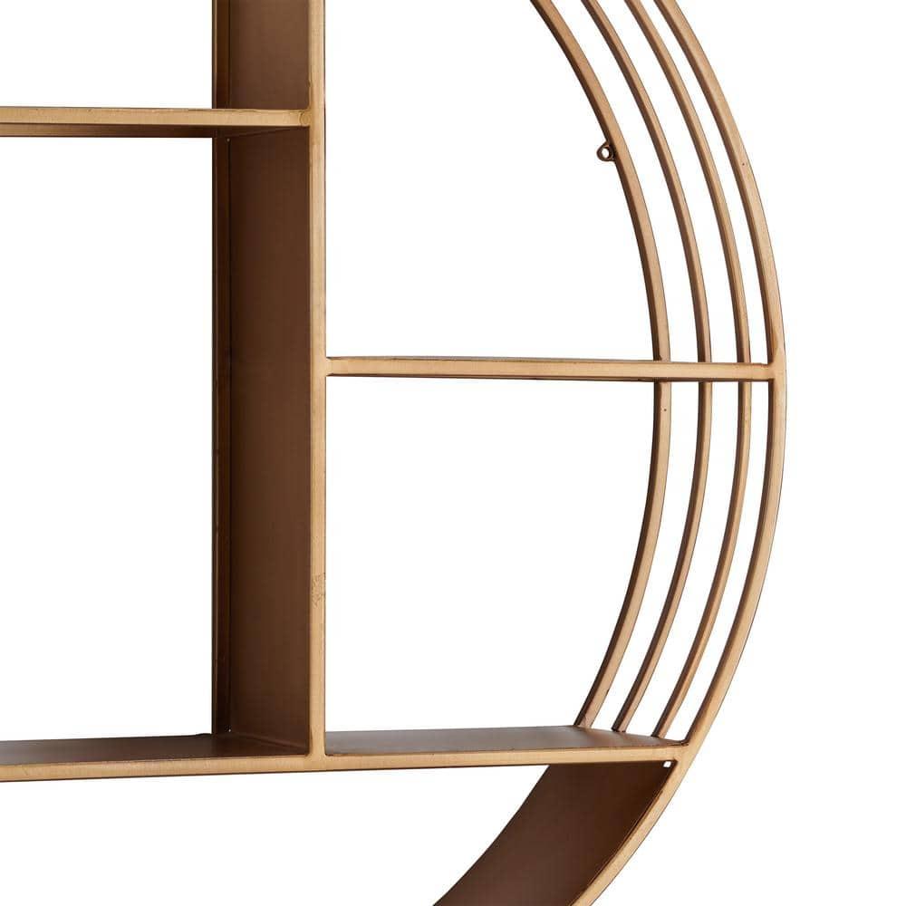 Everly Quinn Round 3 Tier Wall Mounted Floating Shelf for Bathroom