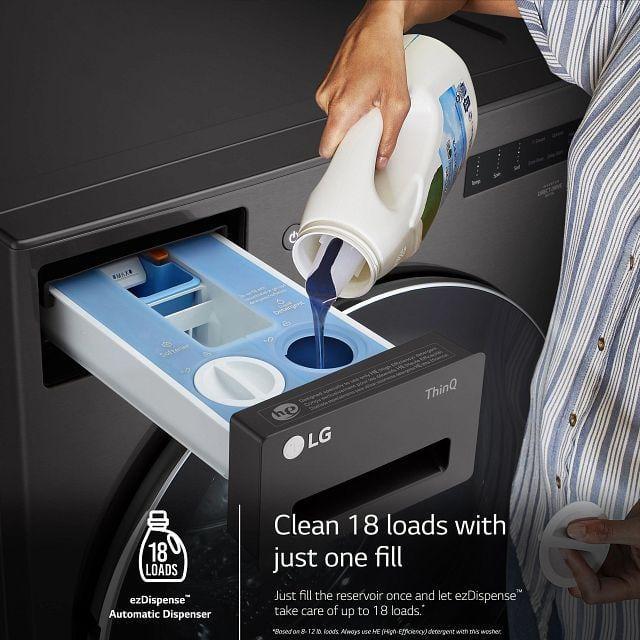 LG 5.0 cu. ft. Mega Capacity Smart Front Load Washer with AI DD 2.0 Built-In Intelligence & TurboWash 360°